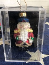 Christopher Radko InspireSanta Claus Christmas Ornament 3&quot; Glass Metalli... - £15.78 GBP