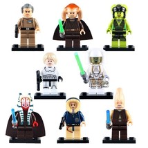 8pcs/set Star Wars Jedi Master Ki-Adi-Mundi Shaak Ti Luke Han Solo Minifigures  - £12.78 GBP