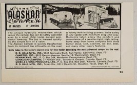 1964 Print Ad The Alaskan Camper It Raises It Lowers with Hydraulics - £7.71 GBP