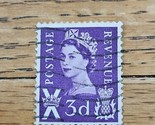 Great Britain Stamp Queen Elizabeth II 3d Used Violet - $0.94