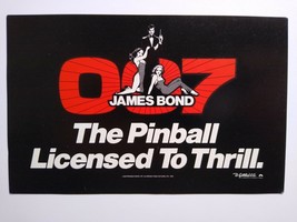 James Bond 007 Pinball Machine FLYER Mini Version 1980 Promo Art 6 x 4 Vintage - £16.70 GBP