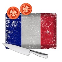 France : Gift Cutting Board Flag Retro Artistic French Expat Country - £22.79 GBP