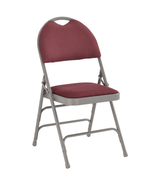 HERCULES Series Ultra-Premium Burgundy Metal Folding Chair with Handle - $102.95