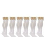 AWS/American Made 6 Pairs White Over the Calf Diabetic Relief Socks for ... - £19.95 GBP