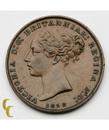 1858 Jersey 1/26 Shilling Copper Coin in AU, KM# 2 - €108,05 EUR 1858 Jersey 1/26 Shilling Copper Coin in AU, KM# 2 - €108,05 EUR