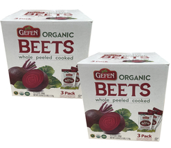 2 Packs Gefen Organic Red Beets Whole Peeled Cooked 3 pack 17.6 oz (3.3 ... - $46.66