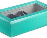 Bey-Berk Multi Eyeglass Case with Glass Top &amp; Velour Line Turquoise - £107.42 GBP
