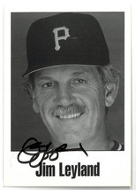 Jim Leyland signed Pittsburgh Pirates Vintage B&amp;W 3.5x5 Photo- COA (Manager) - £15.80 GBP