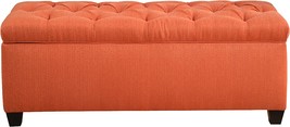 MJL Furniture Designs Candice Pumpkin Upholstered Storage Bench, - £312.24 GBP