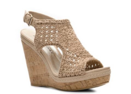 AUDREY BROOKE ~Size 8 ~ Crocheted ~ 4.75&quot; Cork Wedge Sandal ~ 1.75&quot; Plat... - £20.97 GBP