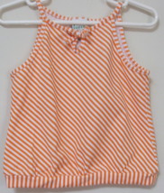 Toddler Girls Circo Orange White Stripe Sleeveless Top Size 4T - $3.95