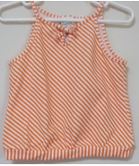 Toddler Girls Circo Orange White Stripe Sleeveless Top Size 4T - £3.16 GBP