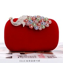 Velvet luxury women evening bag YM1022red Mini(Max Length&lt;20cm) - £12.78 GBP