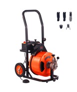 VEVOR Drain Cleaning Machine 75 FT x 1/2 Inch, Sewer Snake Machine Auto ... - €727,33 EUR