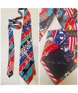 USA Summer Olympics Artist Signed Nicole Miller Neck Tie 100% Silk 1992 - £27.33 GBP