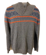 American Rag Mens Medium Gray Nordic Shawl Collar Pullover Sweater NWTs - £24.53 GBP