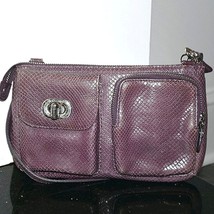 BRIGHTON - Vintage Purple Snake Crossbody Bag - £22.15 GBP