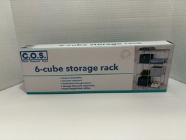 C.O.S. Clean Organize Store 6 Cube Multi Purpose Storage Rack 23.4&quot; x 12&quot; x 35&quot; - £9.73 GBP