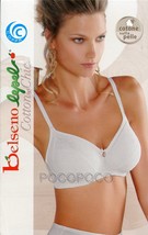 Women&#39;s Lace Non-Padded Wireless Bra Cotton Cup B C Lepel 220 - $23.74