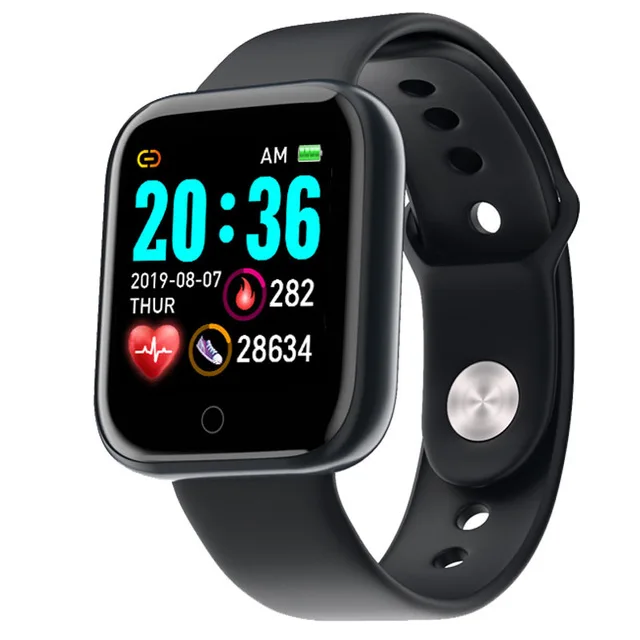 Y68 Bluetooth Waterproof Digital Smart  Men Women Kids Smart Wrist Clock HR/BP R - £148.01 GBP