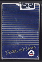 DELTA AIRLINES Blue/Gold Pin Striped Playing Cards, Unopened - £7.04 GBP