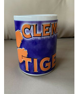 Clemson Tigers NCAA Ceramic Coffee Cup 16 Ounce Orange Purple Paw print ... - £11.15 GBP