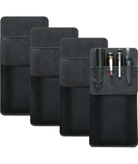 4 Packs Pocket Protector, Leather Pen Pouch Holder Organizer for Lab Coa... - £11.95 GBP