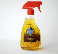 Pledge REVIVE IT Restoring Oil Spray 16 fl oz Orange Unsealed Wood Leather - £19.93 GBP