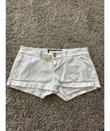 Abercrombie &amp; Fitch Girls Khaki Shorts White Cotton Chino Size 14 Pockets - $13.79 CAD