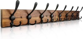 Coat Rack Wall Mount 31.5&#39;&#39; Coat Hanger Wall Mount Burnt Brown Coat Hooks For - £29.90 GBP