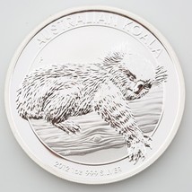 2012-P Australia Argento Koala Uno Dollaro Moneta Bu 1 Oncia .999 Elisabetta Km - £71.99 GBP