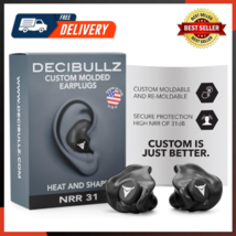 Custom Molded Earplugs 31dB Highest NRR Comfortable Hearing Protection - £29.28 GBP