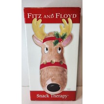 Fitz and Floyd 2005 Christmas Snack Therapy Reindeer Server Plate WALL H... - $22.58 CAD