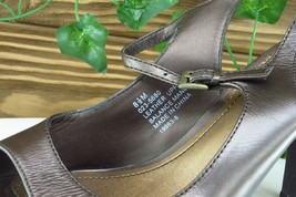 Worthington Women Sz 8.5 M Bronze Mary Janes Leather Shoes 0235680 - £15.55 GBP