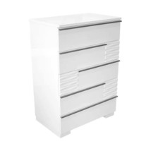Modern White Lacquer 5-Drawer Poplar Wood Bedroom Chest - €762,76 EUR