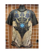 Sublimation Cheetah image short sleeve T-SHIRT Black sublimationT shirt ... - €16,60 EUR