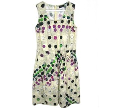 Cream Dotted Cotton Dress M Beige Egg Art YEOHLEE New York Runway Spring 2010 - $32.62