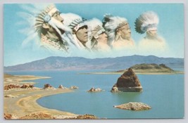 Postcard Pyramid Lake Nevada Northeast Of Reno Native American Imagery - £2.89 GBP