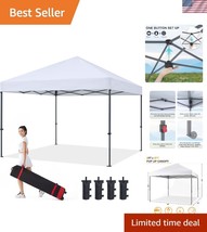 Easy Pop Up Canopy Tent 8x8ft White - Effortless Setup with UPF 50+ Prot... - $185.12