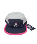 Psycho Bunny Mens Doyers 5 Panel Sport Hat in Neon Pink White Navy $40 NWT - £27.05 GBP