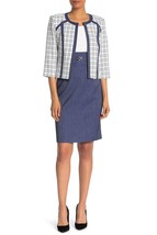 Sandra Darren Colorblock Dress &amp; Tweed Jacket 2-Piece Set Size 16 NWT - $64.80
