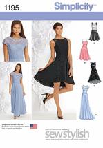 Simplicity 1195 Women&#39;s Evening, Special Occasion, and Cocktail Dress Se... - £6.93 GBP