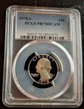 1978-S 25C Pcgs PR70DCAM Top Registry Coin Tough Early Date Washington Quarter - $49.99
