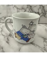 Sandra Boynton Vintage 80s Mondays Coffee Mug White Gray Hippo Cartoon W... - $29.77 CAD