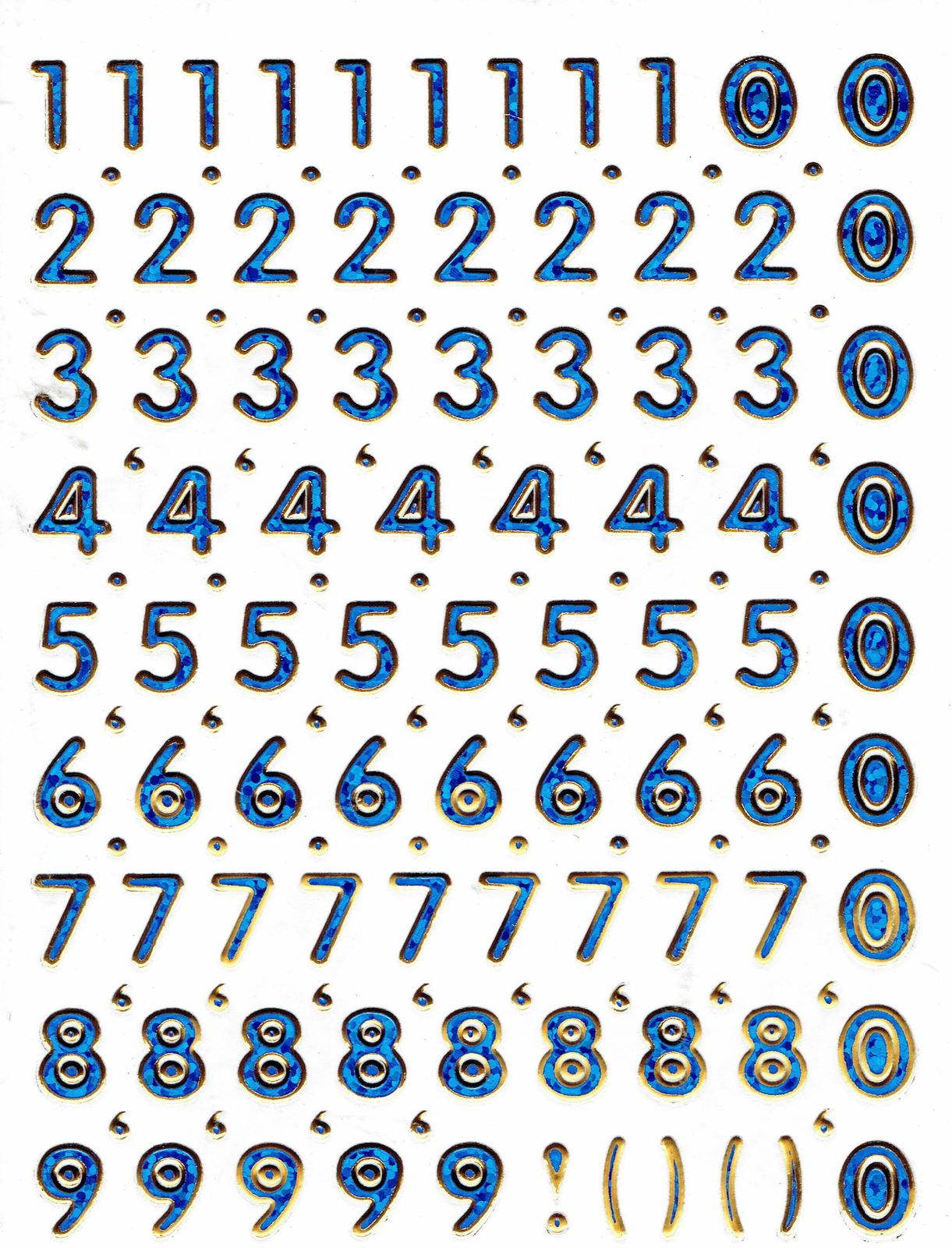 123 Number School Craft Sticker Decal Size 13x10cm/5x4inch Glitter Metal... - $3.49