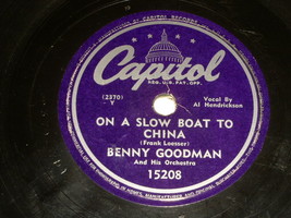 Benny Goodman On A Slow Boat To China 78 Rpm Phonograph Record - £20.09 GBP