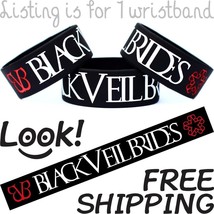 Black Veil Brides Bracelet Wide Wristband One Band Free Us Shipping Quick Ship. - £7.10 GBP