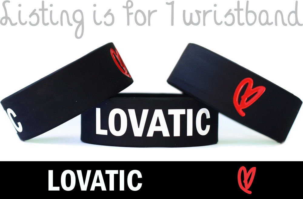 Lovatic Silicone Wristband Fan Bracelet Wide Black - Free Shipping Conce... - $9.88