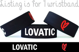 Lovatic Silicone Wristband Fan Bracelet Wide Black - Free Shipping Concert Band - £5.52 GBP