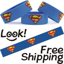 Three (3) of SUPERMAN Super Hero Wristband Bracelet for Free Shipping - £7.74 GBP